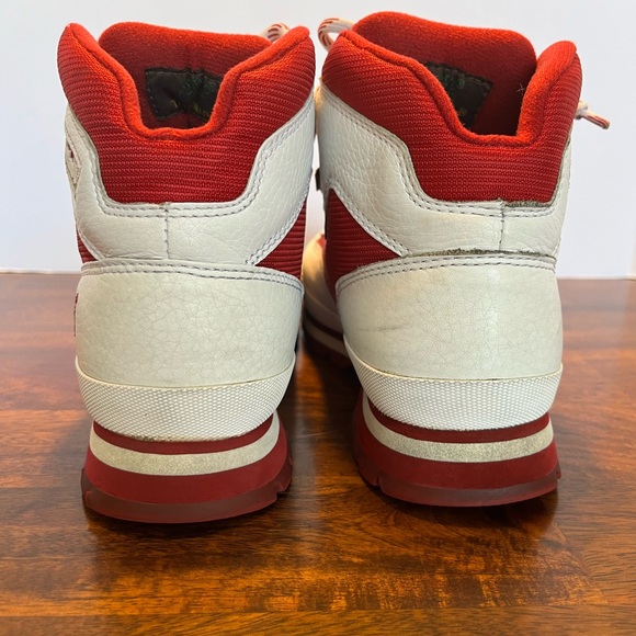 TIMBERLAND Euro Hiker Mid Leather Hiking Boot, 90s Vintage Red/White, Size 9 Y2K - Picture 9 of 13
